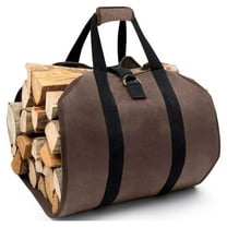 Heavy Duty Log Carrier for Firewood, 39x18 in 600D Canvas Log Carrier Tote Bag for for Easy Transport with Handles