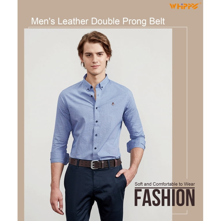 Whippy Leather Belt, Double Prong Buckle photo 2
