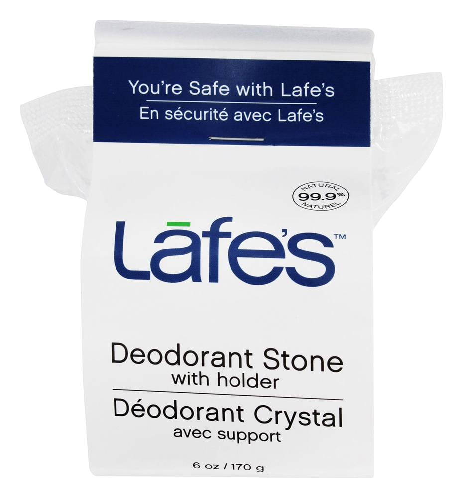 Lafe's Natural Deodorant Stone with Holder FragranceFree 6 oz