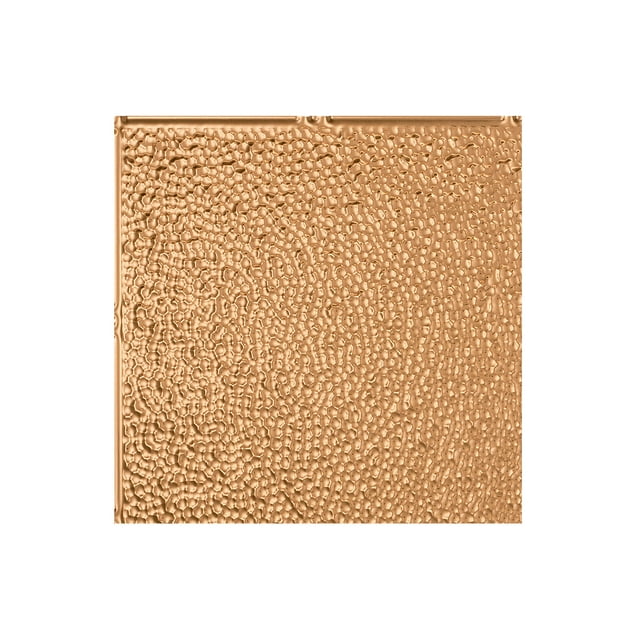 Fasade Easy Installation Border Fill Polished Copper Glue Up Ceiling Tile/ Ceiling Panel (12" X 12" Sample)