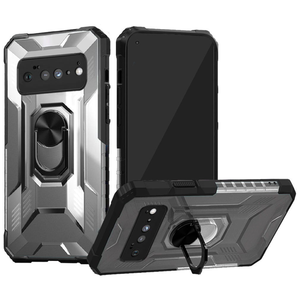 For Google Pixel 6 Pro 5 XL 4A Armor Magnetic Ring Holder Case Hybrid Cover 
