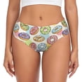 thumbnail image 1 of Fotbe Glazed Donuts Calzones Estampados para Mujer – Ropa Interior de Algodón, Cómoda, Suave y Elástica-Large, 1 of 6