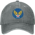 thumbnail image 2 of Us Army Air Corps Hap Arnold Wings Pattern Printing Baseball Cap for Men Women Dad Hat Adjustable Cap Black, 2 of 8