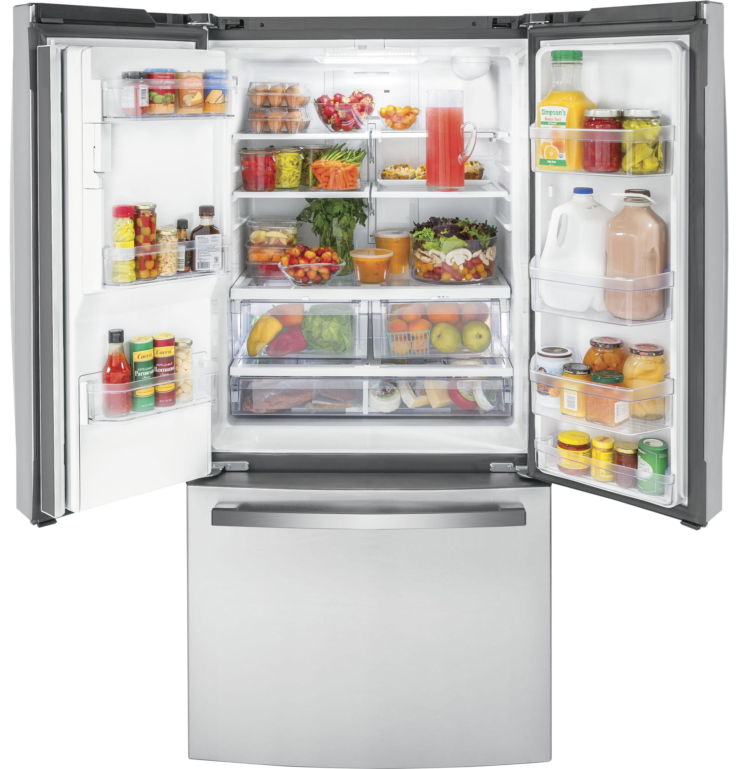 GE APPLIANCES GYE18JYLFS FRENCH DOOR FREESTANDING REFRIGERATOR Stainless Steel