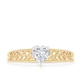 thumbnail image 4 of Certifie Heart Lab Grown Diamond Art Deco Ring, EF-VS Quality, Half Carat - Ready to Gift, 10K Yellow Gold, US 11.00, 4 of 8
