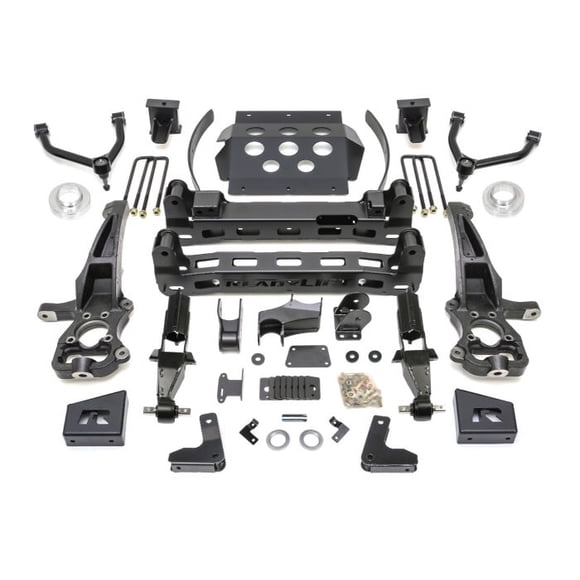 ReadyLIFT Lift Kit Suspension 44-39810 8 Inch Front Lift; 8 Inch Rear Lift; Black Components