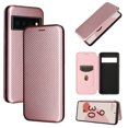 thumbnail image 1 of Case for Google Pixel 6 Pro Magnetic Carbon Fiber Leather Folio Flip Case with Card Holder Kickstand, 1 of 5