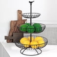 thumbnail image 2 of Matsuzay Estante de frutas elegante y que ahorra espacio para organizar frutas Cestas de frutas y verduras Cestas de frutas Juegos de accesorios de baño blanco, 2 of 6