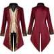 thumbnail image 3 of Chaqueta gótica victoriana estilo steampunk para hombre, frac de terciopelo morado vintage, levita medieval, uniforme, traje renacentista para hombre, 3 of 5