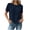 Navy, variant on YuXingFu Tops for Women Trendy Plus Size Classic Casual Short Sleeve Crew Neck Pleated Tops - Side Pocket for Everyday White S