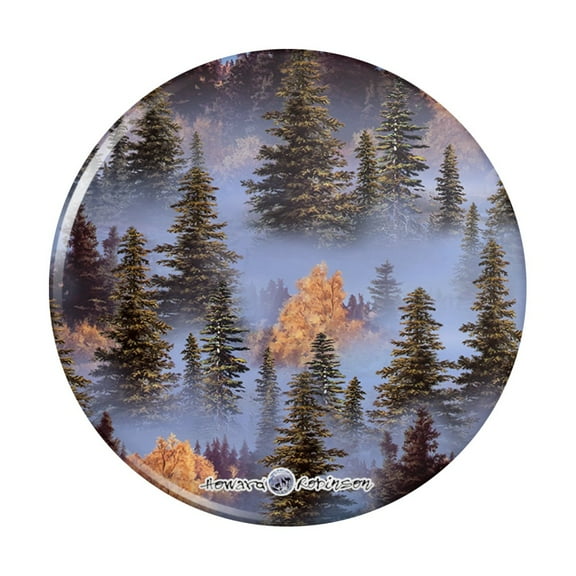 Trees Forest Woods Outdoors Camping Pattern Pinback Button Pin