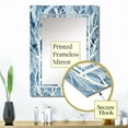 thumbnail image 3 of Designart "Windy Beauty in White & Blue Trees III" Tree Oversized Wall Mirror - Country Landscapes Bathroom Wall Mirror Decor - Multiple Color Options, 3 of 6