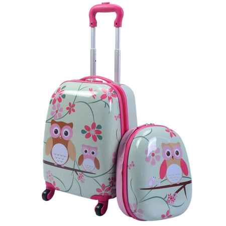 2Pc 12'' 16'' Kids Luggage Set Suitcase Backpack School Travel Trolley