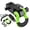 GREEN-BLACK, variant on Red & Black 2-Inch Shackle Hitch Receiver with D-Ring and Hitch Pin for Off-Road Vehicle Recovery Towing