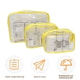 thumbnail image 5 of TNOBHG Transparent Cosmetic Travel Bags 3 Pcs/set Transparent Cosmetic Bag Set Waterproof Portable Stylish Makeup Organizer Clear Makeup Bag Set, 5 of 8