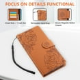 thumbnail image 4 of Allytechgroup Wallet Flip Case for Samsung Galaxy A17 5G with Lanyard, Built-in Credit Card Slot RFID Blocking PU Leather Stand Case Shockproof Full Body Cover for Samsung Galaxy A17 5G, Brown, 4 of 5