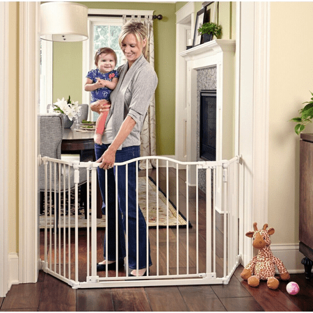 Toddleroo North States Deluxe Décor Gate Linen Collection Baby dog 72" wide gate