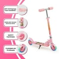 TENBOOM Monopattino Pieghevole Per Bambini 4-7 Anni Con Ruote LED Illuminate – Manubrio Regolabile 71-81cm, Leggero 2,3kg, Per Bambine E Bambini - 3