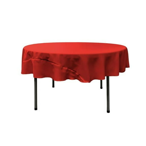 TCpop72R-RedP98 Polyester Poplin Tablecloth, Red - 72 in. Round