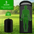 thumbnail image 2 of Teblint Camping Sleeping Bag for Adults Kids, Cold Weather Warm Sleeping Bag with Compression Bag for 3 Seasons, Compact Camping Essentials Gear Accessories Hiking Sleep Must Haves-Black, 2 of 11