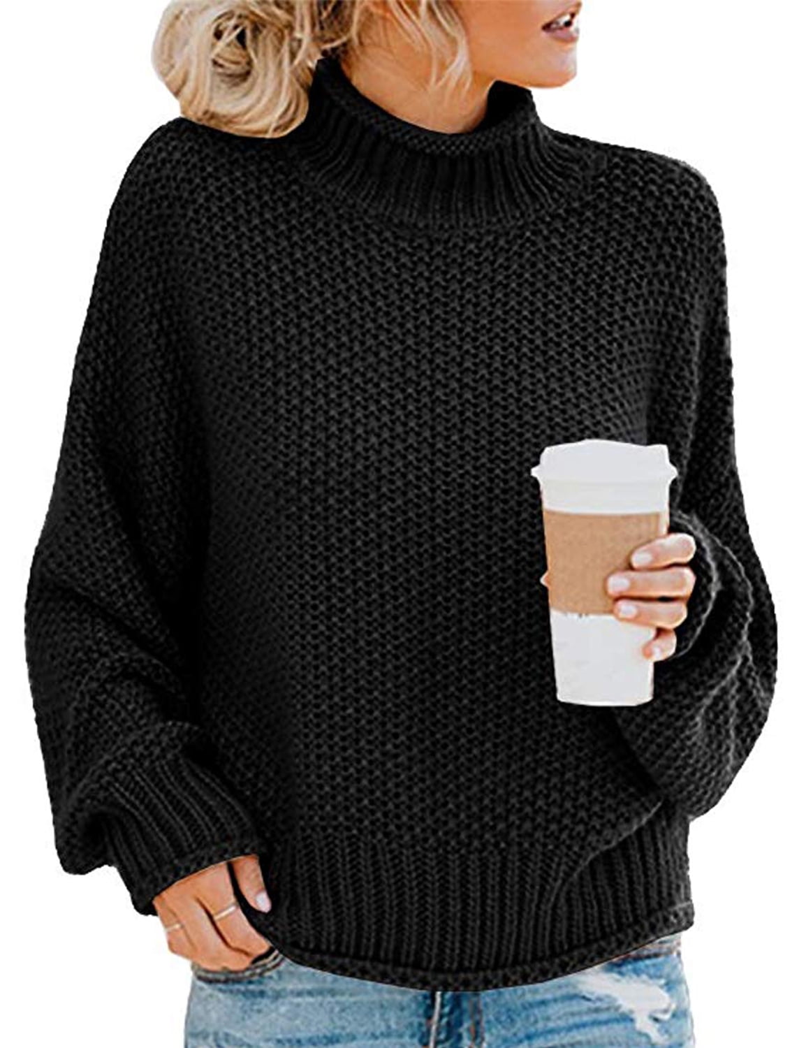 oversized mock turtleneck sweater