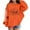 Orange, variant on SonxaHe Girl Hooded Sweatshirts Baseball Print Long Sleeve Loose Fall and Winter Casual Hoodies Beige,Sized 18-24 M