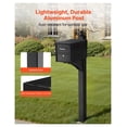 thumbnail image 4 of Mailbox Post 56 Inch, Aluminum In-Ground Mount, Black, 4 of 9