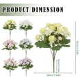 thumbnail image 3 of High Grade Artificial Hydrangea Bouquet Mother's Day European Decor Living Room Entrance Table Decoration Wedding Centerpiece Art 6 Colors Available Vase Filler, 3 of 9