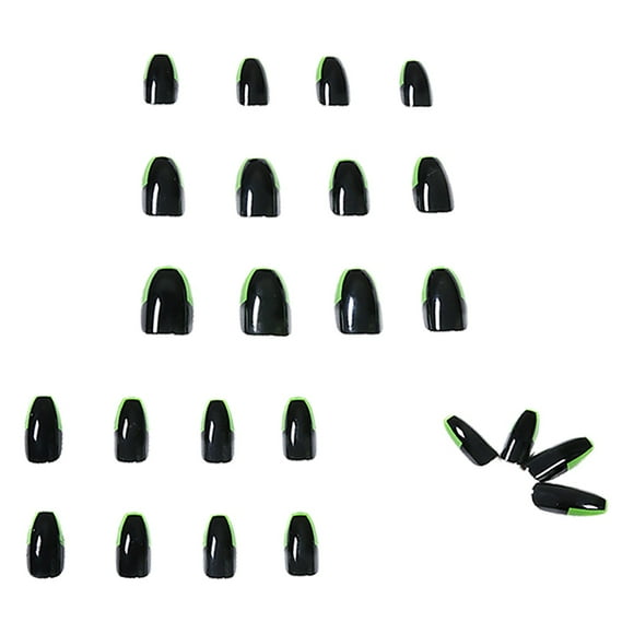 DHARMONAL Nails Acrylic Black False Nails French Stick On Green Nail Nail Forms for Gel Nails Clear Long Acrylic Nails Acrylic French Nail Tips Extra Long Acrylic Nails Clear Clear Nail Acrylics