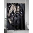 thumbnail image 5 of Fsddascl Cute Dog Shower Curtain Set - Standard 72" x 72" Washable Bathtub Curtain with 12 Hooks, Black Pet Retro Picture Waterproof Fabric Stall Shower Curtains for Bathroom/Bathtub Décor, 5 of 6