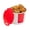 Red/64 oz/25 Count, variant on Restaurantware-Bio Tek 150 Ounce Chicken Buckets With Lids, 25 Greaseproof Paper Chicken Buckets - Vented Lids, Freezable, Red And White Paper Disposable Chicken Buckets, For Restaurants And Cafes