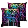 thumbnail image 2 of Acheng Gamepad Print Pillow Covers Decorative Set of 2 Game Console Throw Pillow Covers Suitable for Game Room Decoration Cushion Case Outdoor Decorations Throw Pillow White, 2 of 6