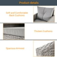 thumbnail image 5 of ACEGOSES 6-Piece Patio Sofa Set Widened Back and Arm PE Rattan Outdoor Furniture Set Suiting Backyard, Poolside and Patio,Light Gray, 5 of 5