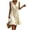A1_Beige#summer cotton dresses for women, variant on Women Cotton Sleeveless Dresses Ruffle Hem Drawstring Waist Boho Mini Sundress Solid Wrap V Neck Summer Vacation Dress Blue,XL