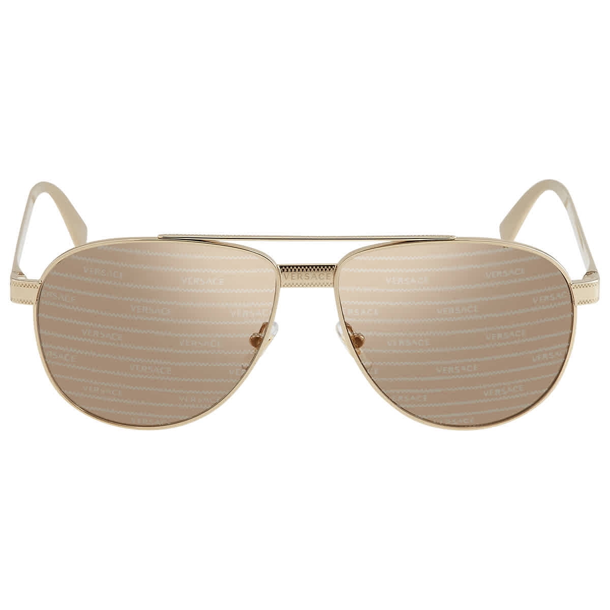 Versace Yellow Mirror Rectangular Men's Sunglasses VE2257 1002C9