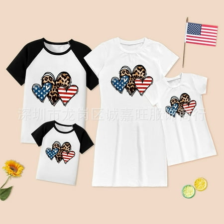 

Family Matching Outfits Round Neck T-shirt Printed Parents-Child Tops Baby Romper Home Decoration-Light Gray|Kid 4-5Y