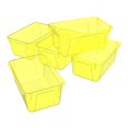 thumbnail image 1 of Storex Small Cubby Bin, Tint Yellow, 5-Pack, 1 of 2