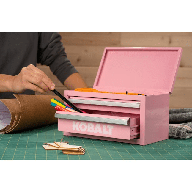 Kobalt Mini 2-Drawer Pink Steel Tool Box