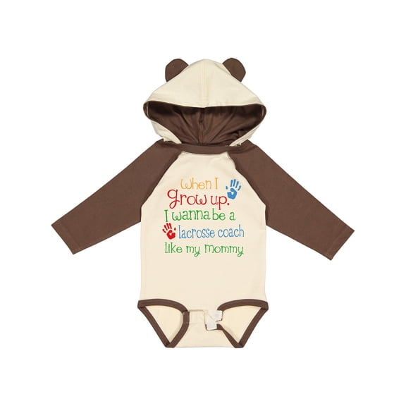 Inktastic Lacrosse Coach Like Mommy Boys or Girls Long Sleeve Baby Bodysuit