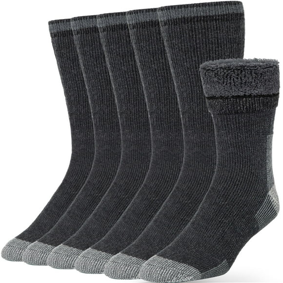 Calcetines Alvada de lana térmica cálida que absorbe la humedad, color carbón
