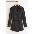 thumbnail image 2 of Gabardina elegante corte moderno 6 botones y cinturon Negro CH / MD, 2 of 2