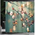thumbnail image 4 of Ambesonne Japanese Shower Curtain, Pink Cherry Sakuras, 69"Wx70"L, Forest Green Pale Pink, 4 of 5