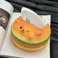 thumbnail image 3 of Funda de caja de pañuelos de goma con forma de hamburguesa, diseño creativo, 3 of 3