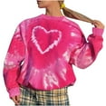 thumbnail image 4 of CaiJunJia Sweatshirts , Fall Women's Tie dye Crewneck Sweatshirts Fleece Pullover Hoodies Sweaters Casual Winter Outfits Tops, 4 of 6