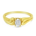 thumbnail image 6 of 14k Yellow Gold Oval White Topaz Ring, 6 of 6