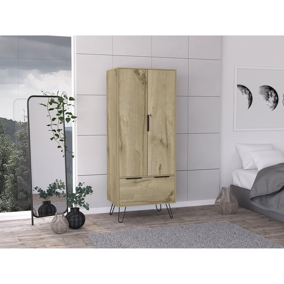 Cedar Creek 1-Shelf Kitchen Island Light Oak 00022