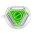 thumbnail image 2 of Guardoinrt Trio Set Slicer Stainless Steel Shredder Julienne Multi Peel Zesters Grater Kitchen Tool Green 1Set, 2 of 6