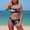 Blue, variant on Oplxuo Halter Bikini Sets for Women Two Piece Swimsuit Bandeau High Waisted Bathing Suits Triangle Bottom Swimwear