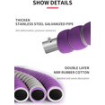 thumbnail image 2 of Hula Fitness Hoop for Adults, Stable Stainless Steel Core Hoola Hoop for Weight Loss and Massage, 6 Segments Detachable Hula Hoop for Weight Loss / Belly Shaping, Purple/Gray, 2 of 7
