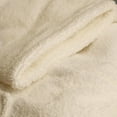 thumbnail image 4 of Women's Plush and Absorbent Turkish Cotton Bathrobe by Blue Nile Mills - Large/Extra Large, Cream, 4 of 6
